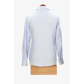 Camisa mujer rayas azul con bordado amazona marino