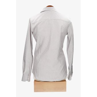 Camisa mujer rayas marrón con bordado amazona marino