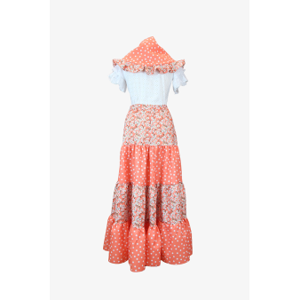 Conjunto Amapola en salmón combinada con flores