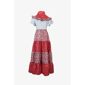 Conjunto Amapola en rojo combinada con flores