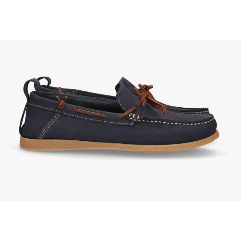 Zapato nautico nobuck marino