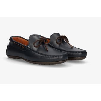 Mocasín lazo piel marino