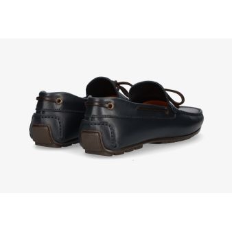 Mocasín lazo piel marino