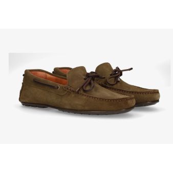 Mocasín lazo nobuck kaki