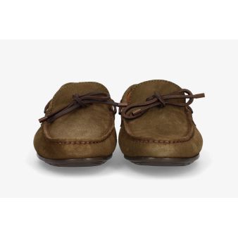 Mocasín lazo nobuck kaki