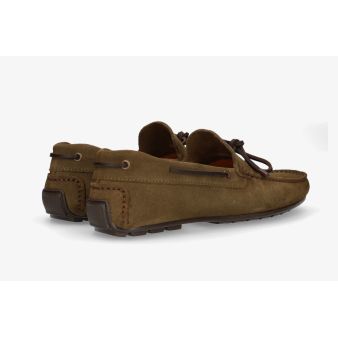 Mocasín lazo nobuck kaki