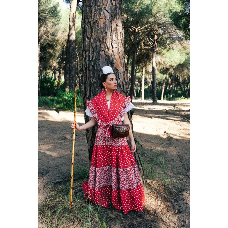 Conjunto Amapola en rojo combinada con flores