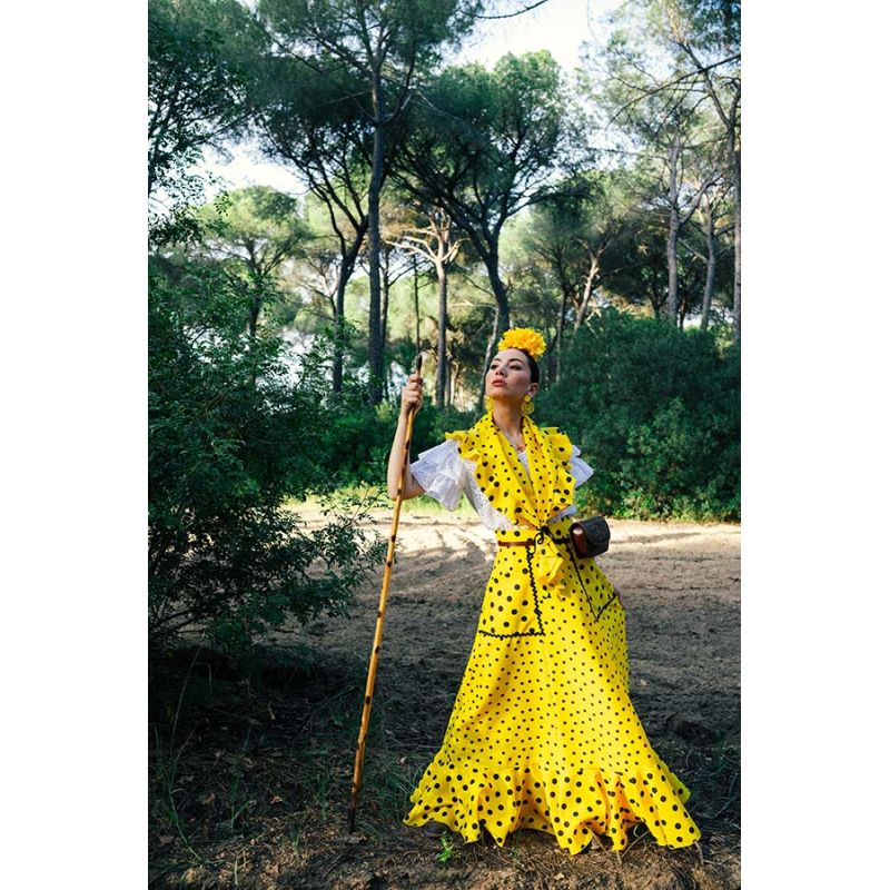 Conjunto Jara en amarillo con lunares