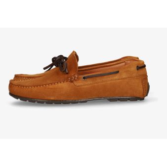 Mocasín lazo nobuck cuero