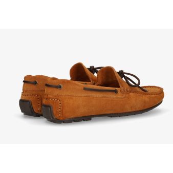 Mocasín lazo nobuck cuero