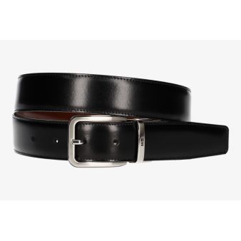 Cinturón reversible negro y...