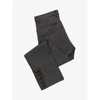 Pantalón campero rayas grises