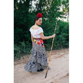 Falda Vendaval Amapola Negro