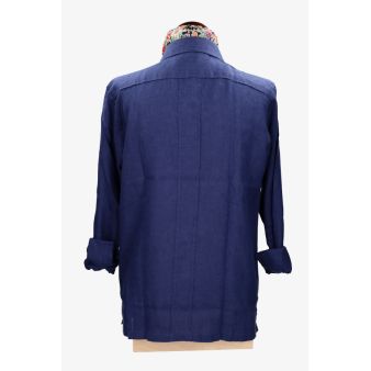 Camisa guayabera lino marino