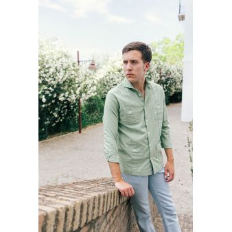 Camisa guayabera verde