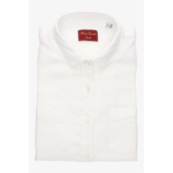Camisa dos bolsillos lino...