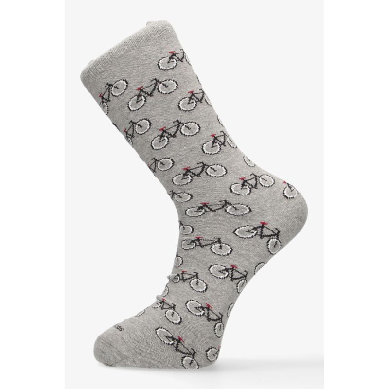 Calcetín bicicletas gris