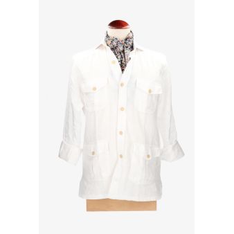 Camisa guayabera lino blanca