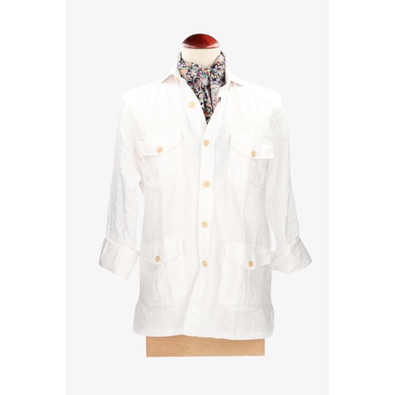 Camisa guayabera lino blanca