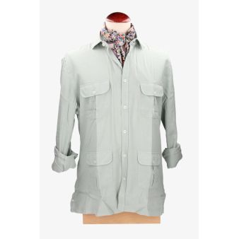 Camisa cubana lino verde