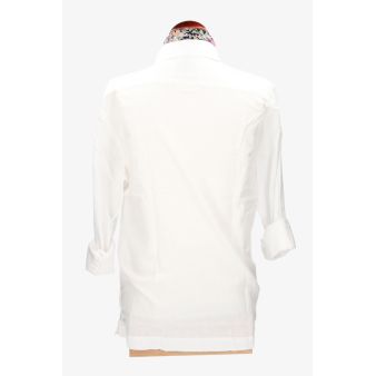 Camisa cubana lino blanco