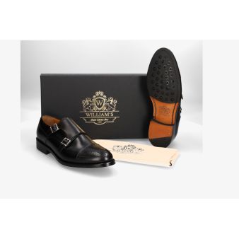 Monkstrap boxcalf negro