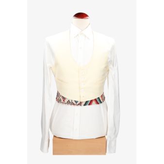 Chaqueta y chalequillo saturno hueso