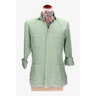 Camisa Cubana Verde Agua