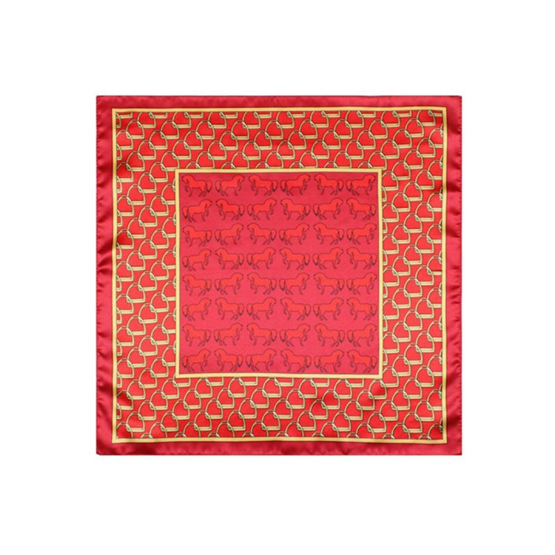 Pañuelo estribos y caballos rojo