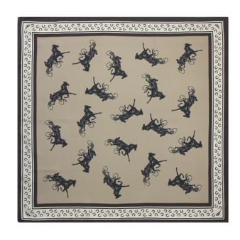Pañuelo coche caballos beige