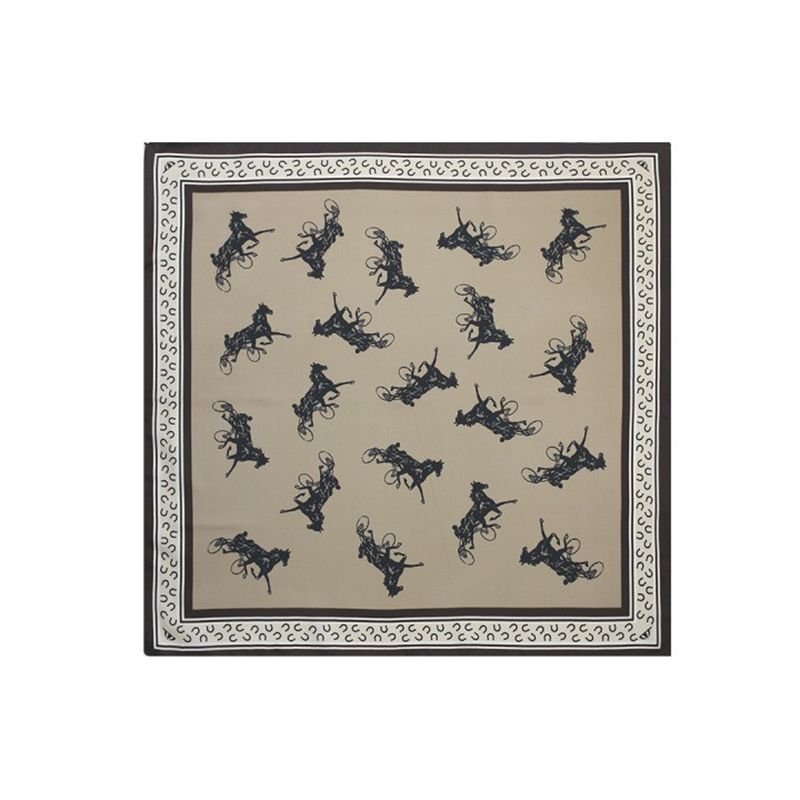 Pañuelo coche caballos beige