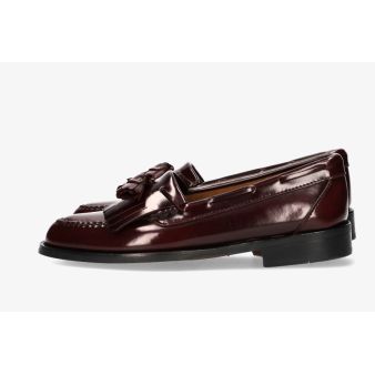 Burgundy Loafer with Tassels and Fringes