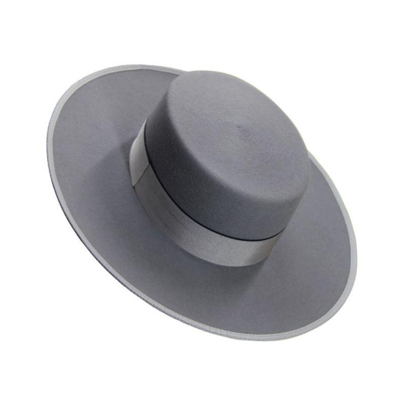 Sombrero lana 180 gr. Gris Plata Chapeau en Laine Argent