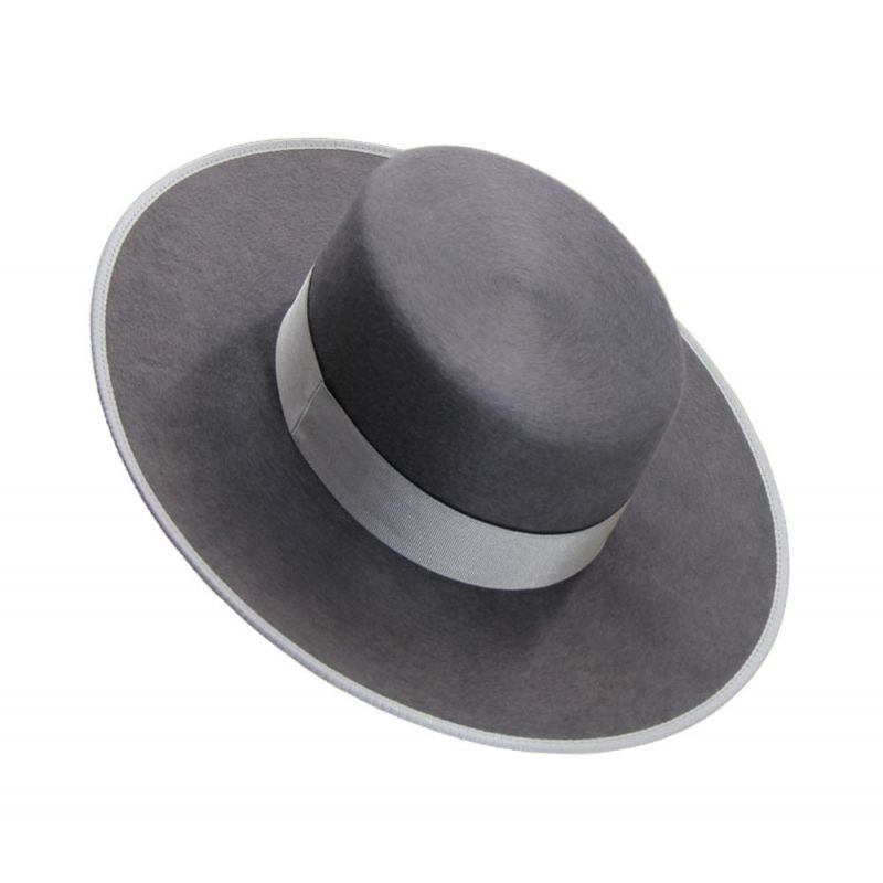 Sombrero Pelo 250 gr. Gris Uranio Chapeau en Poil Gris Clair