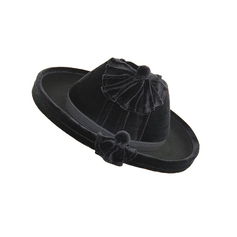 Sombrero Catite Sapato de veludo preto