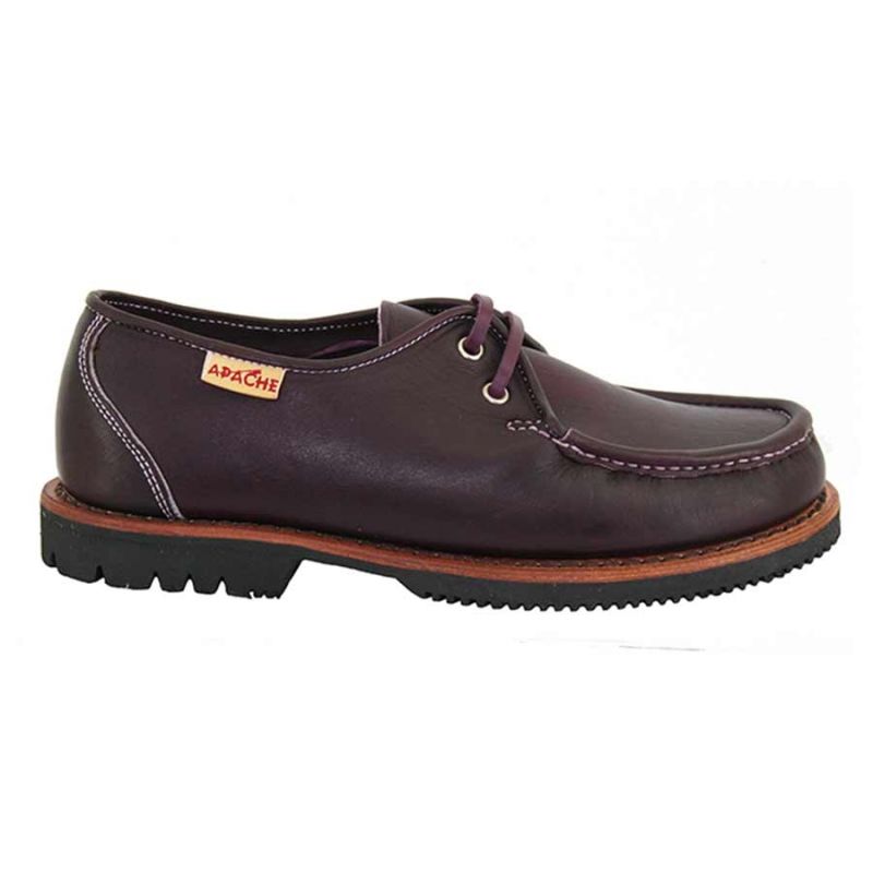 Apache Burdeos Bota Apache bordô com cordões