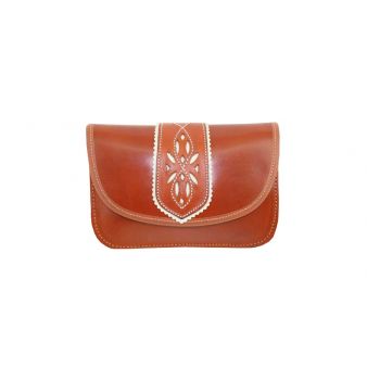 Bolso rociero natural banda picada