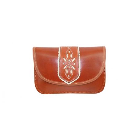 Bolso rociero natural banda picada