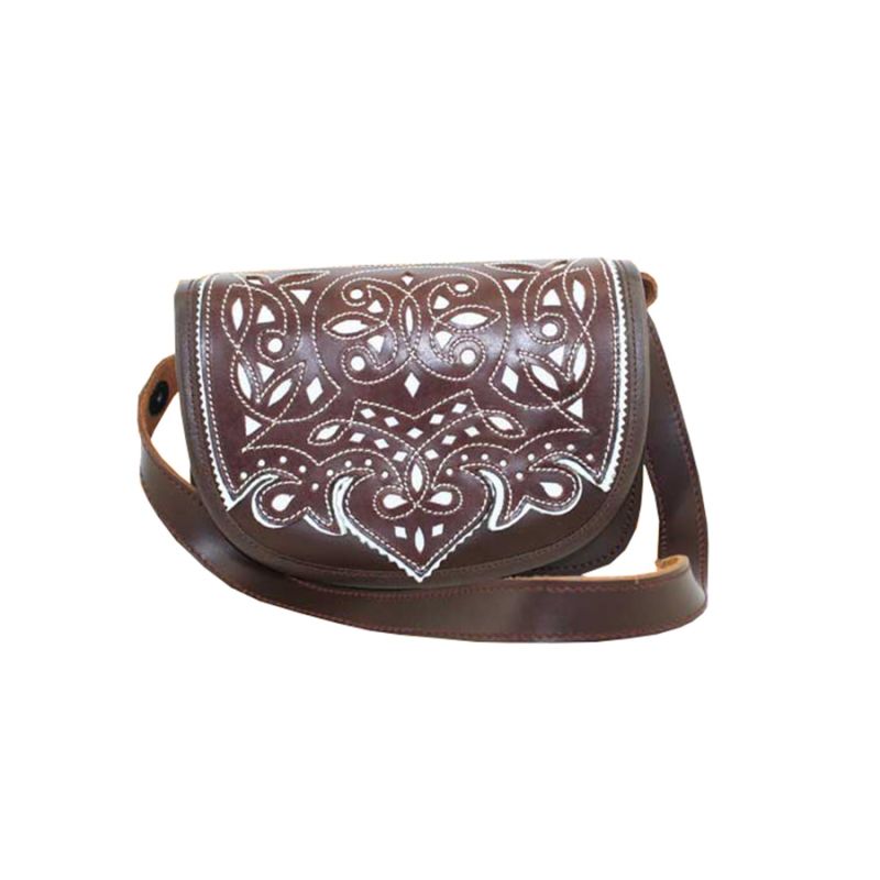 Bolso Rociero White open pilgrimage pouch Valverde del Camino