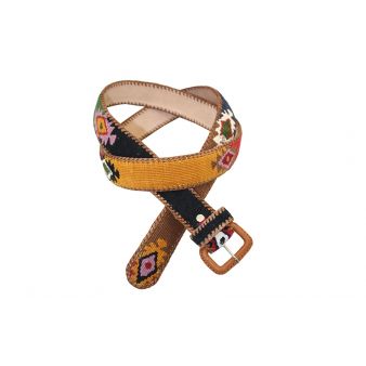 Cinturon Naif negro-verde-rojo-amarillo