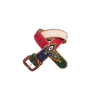 Cinturón naif beige-azul-rojo-verde