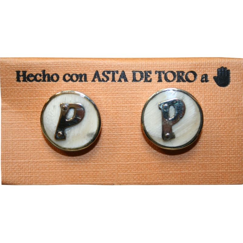 Gemelo letra P Abotoadura letra P
