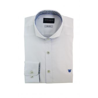 Camisa blanca contrastada