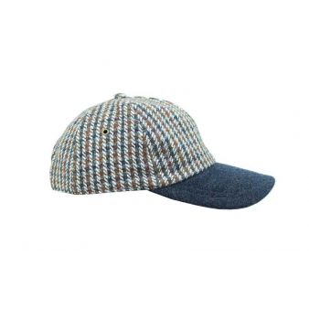 Gorra béisbol rayas azul y marrón