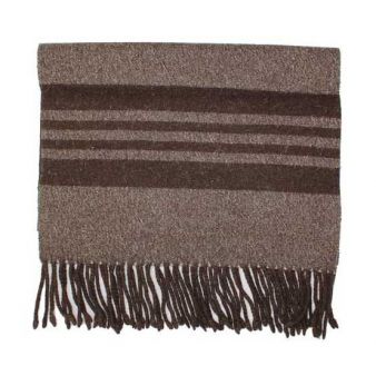 Woollen footrest blanket without pouch in dark oak tone