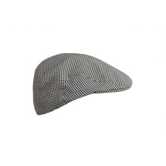 Gorra pata de gallo blanca y negra