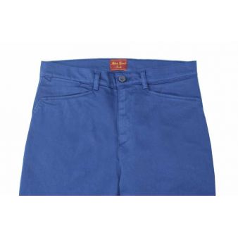 Mid-blue coloured country trouser