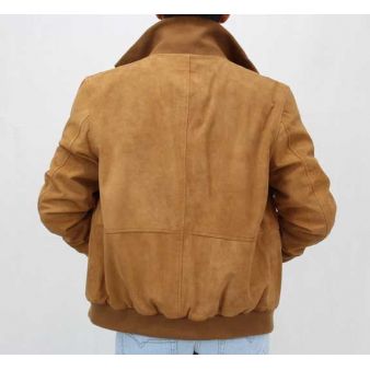 Blouson Sevilla en peau retournée camel