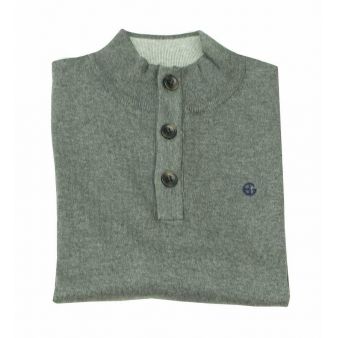 Jersey botones gris marengo