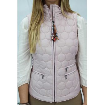 Chaleco sin mangas de señora rosa